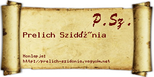 Prelich Szidónia névjegykártya
